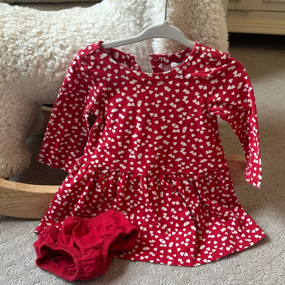 Girls Baby Gap Heart Dress Size 12-18mo